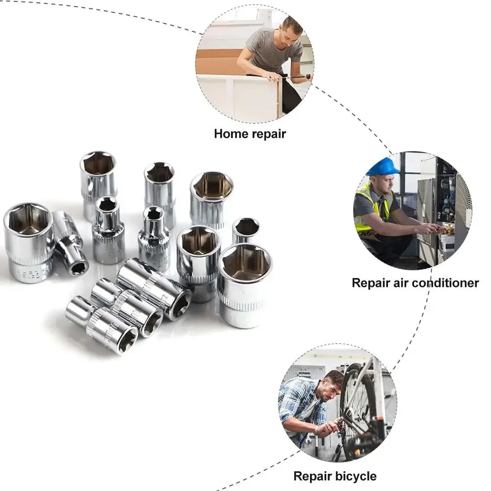 46 pçs conjunto de soquete ferramenta reparo do carro chave catraca conjunto pawl soquete chave chave chave fenda profissional metalurgia kit ferramentas